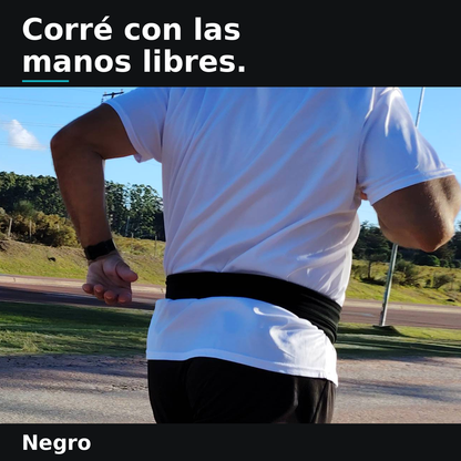 Corré con las manos libres. Negro.